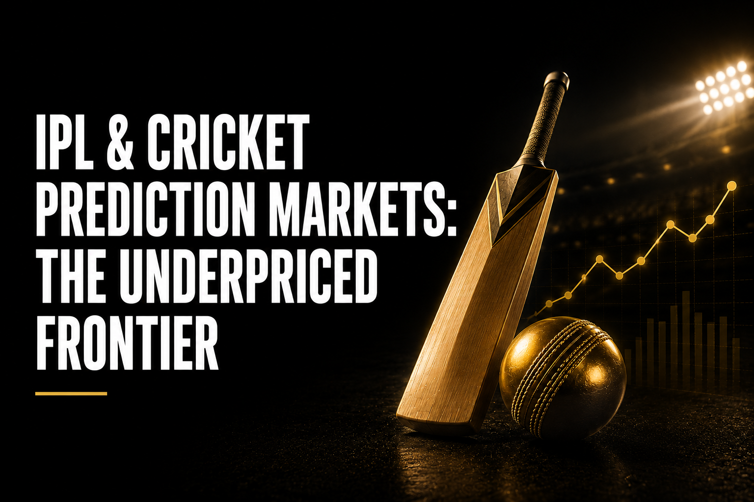 IPL betting odds prediction markets guide showing cricket market types on Polymarket, dew factor edge, toss signal workflow, and DRS accuracy rates for the 2026 IPL season