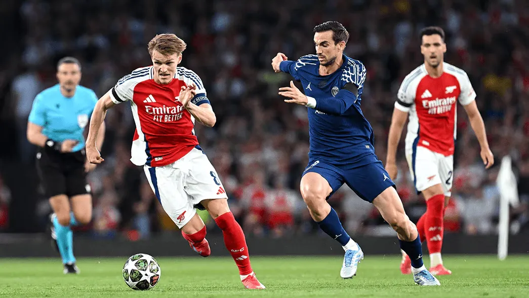 PSG vs Arsenal UCL final prediction market analysis showing 15-cent gap between outright and match market, Arsenal 31% vs 43% outright mispricing, Kvaratskhelia injury impact, and draw hedge strategy at Budapest Champions League final