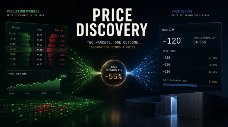 Price Discovery in Prediction Markets vs Sportsbooks: Why Trading Beats Bookmaking