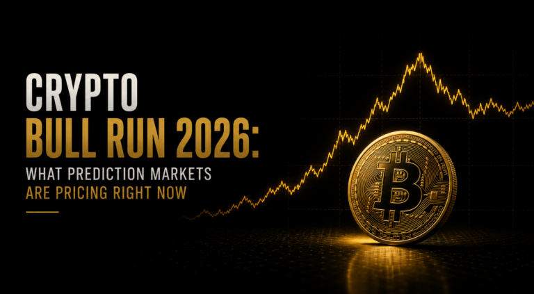 Crypto bull run 2026 analysis showing Bitcoin ATH $122000 in 2025 consolidation to $60-65K range in mid-2026 with Altcoin Season Index at 46 and five key market signals