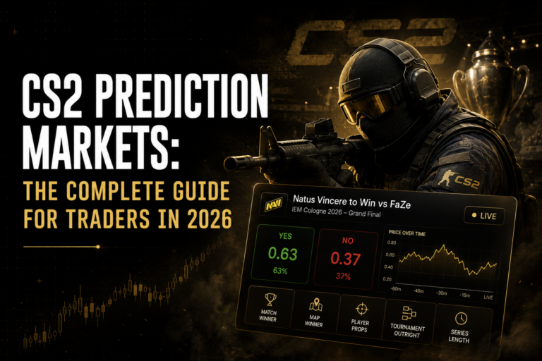 CS2 prediction markets complete trader guide 2026 showing market types stand-in signal edge window map pool exploitation and how to trade Counter-Strike on Polymarket