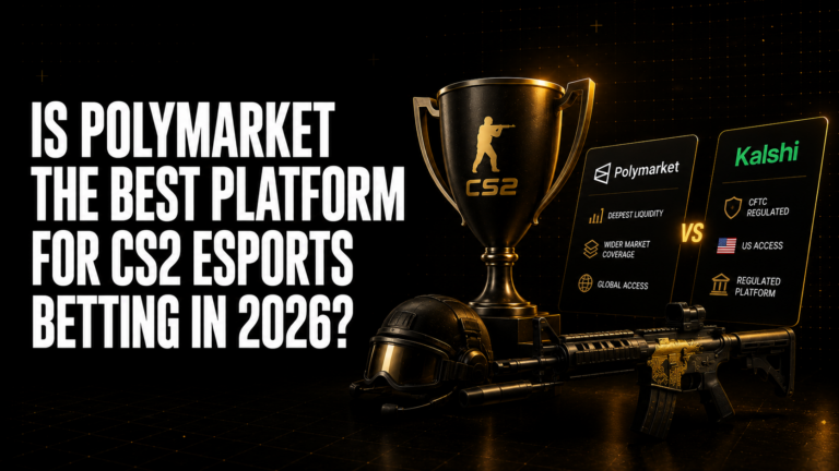 CS2 Polymarket vs Kalshi platform comparison 2026 showing liquidity depth market types US access fee structure and how DG3 adds edge detection and execution layer on top of Polymarket for CS2 traders