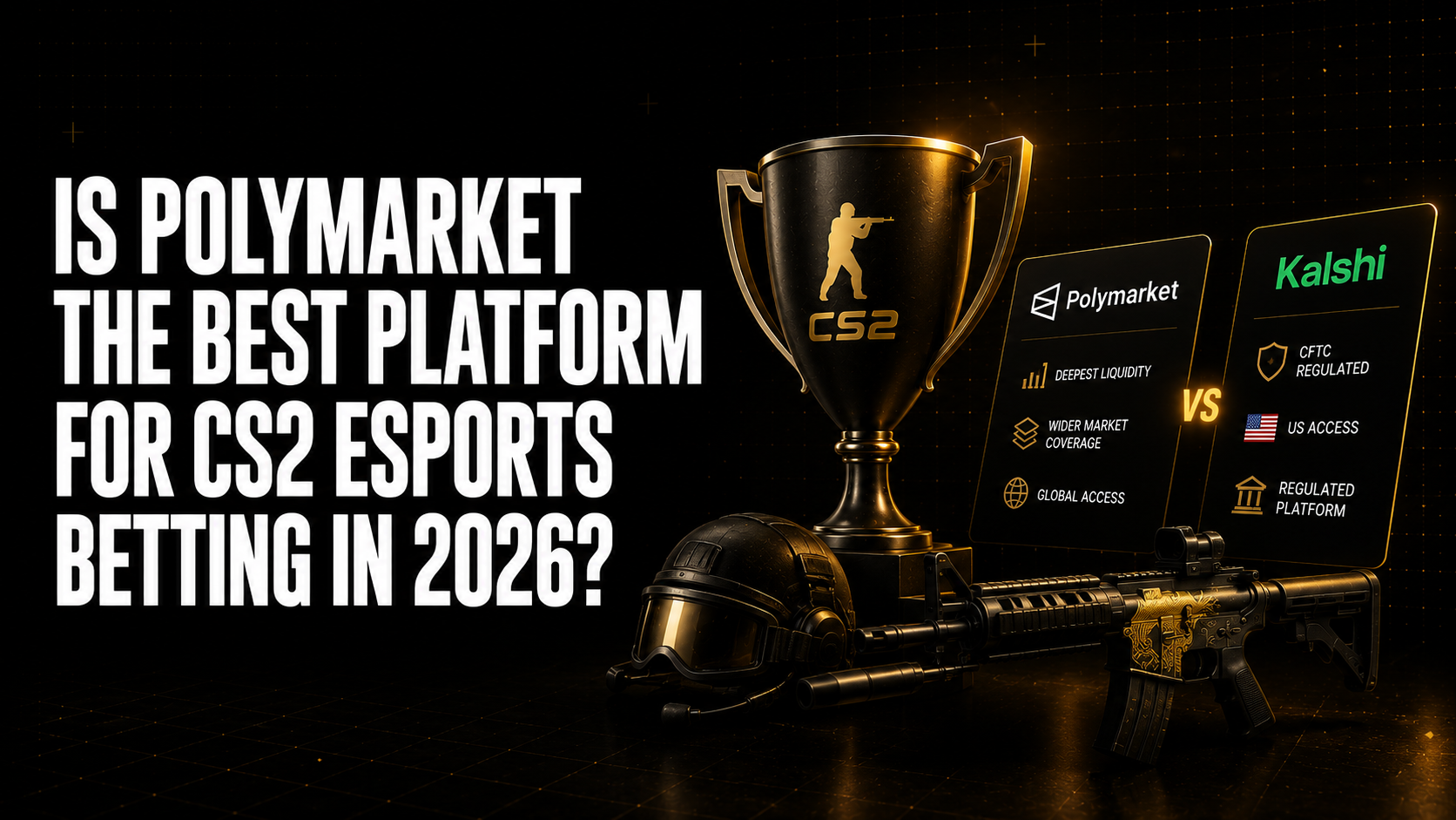 CS2 Polymarket vs Kalshi platform comparison 2026 showing liquidity depth market types US access fee structure and how DG3 adds edge detection and execution layer on top of Polymarket for CS2 traders