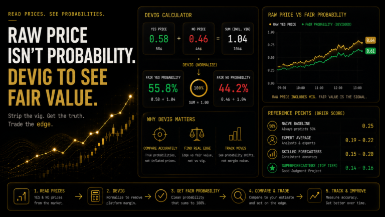 Implied Probability Calculator: Read Prediction Market Prices as Probabilities