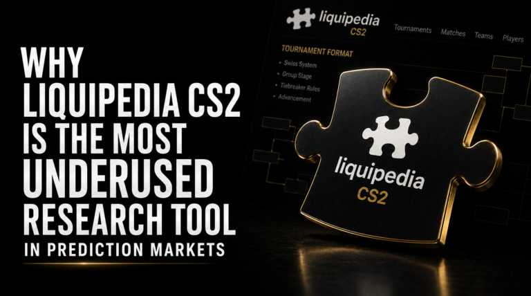 Liquipedia CS2 tournament page showing event bracket Swiss group stage format tiebreaker rules documentation and confirmed team rosters for a CS2 major used for prediction market outright probability research